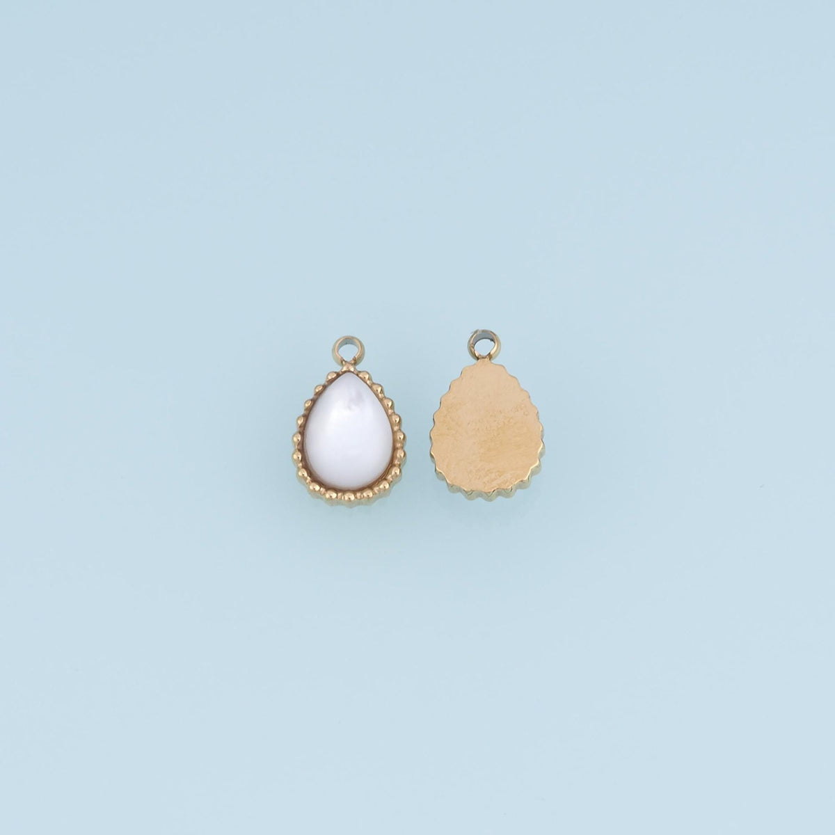 Pearl Teardrop Charm Pendant for Jewelry Making
