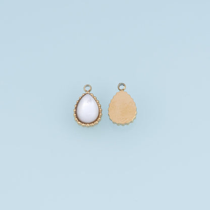 Pearl Teardrop Charm Pendant for Jewelry Making
