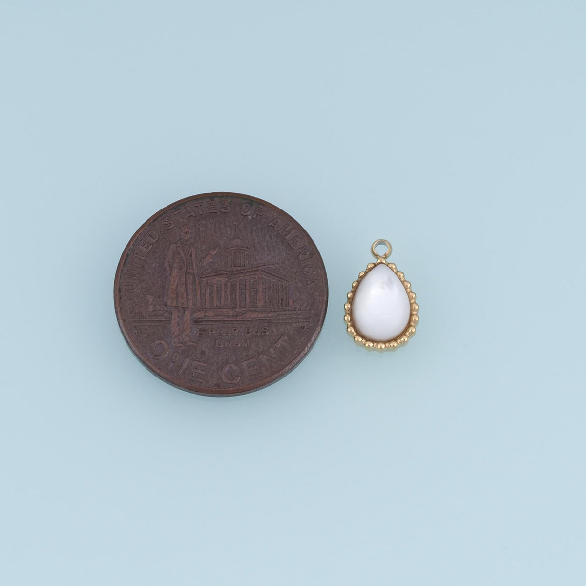 Pearl Teardrop Charm Pendant for Jewelry Making