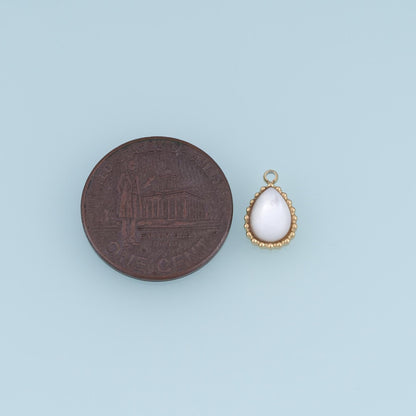 Pearl Teardrop Charm Pendant for Jewelry Making