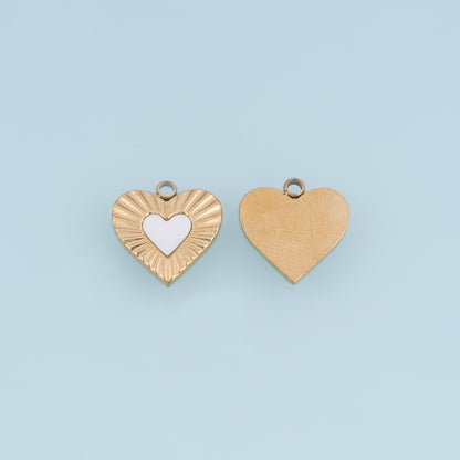 Heart Charm Pendant for Jewelry Making