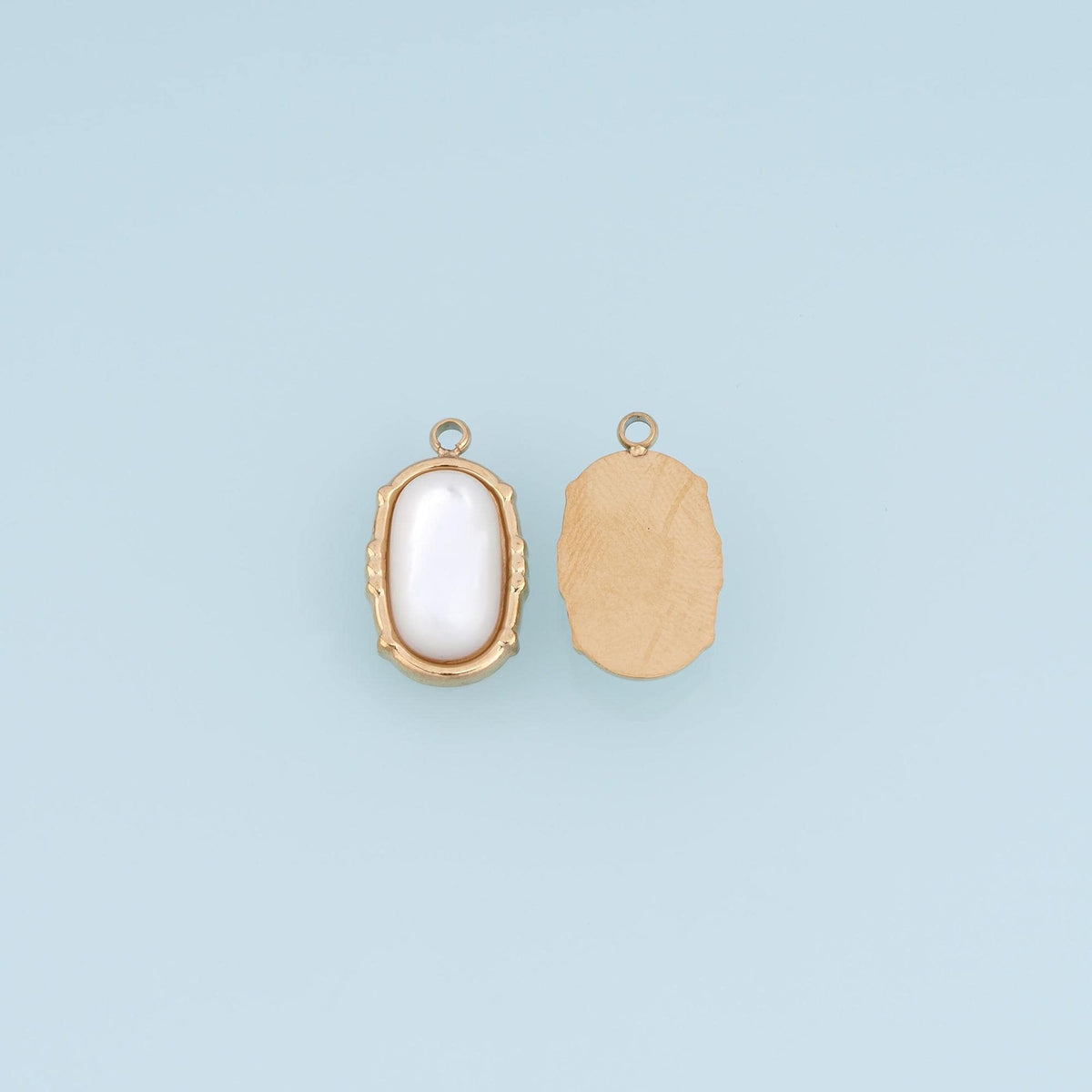 Pearl Oval Charm Pendant for Jewelry Making