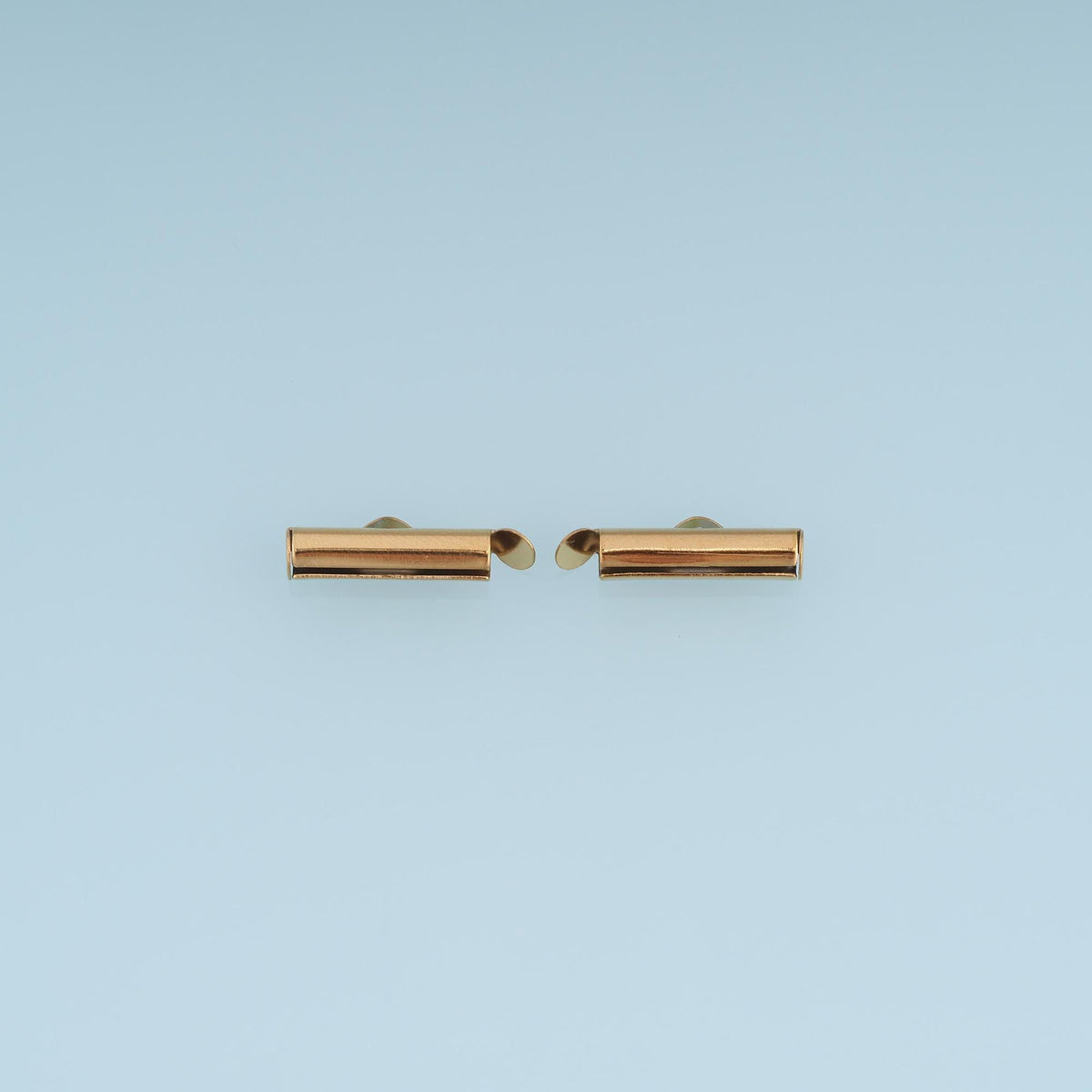 14K Gold Crimp 18.5 mm, 15.5 mm for Jewelry Making
