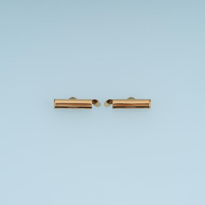 14K Gold Crimp 18.5 mm, 15.5 mm for Jewelry Making