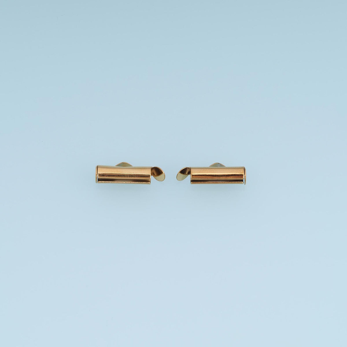 14K Gold Crimp 18.5 mm, 15.5 mm for Jewelry Making