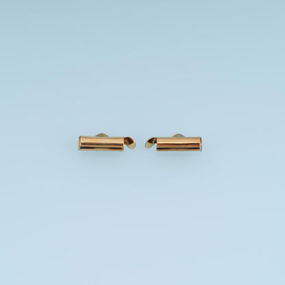 14K Gold Crimp 18.5 mm, 15.5 mm for Jewelry Making