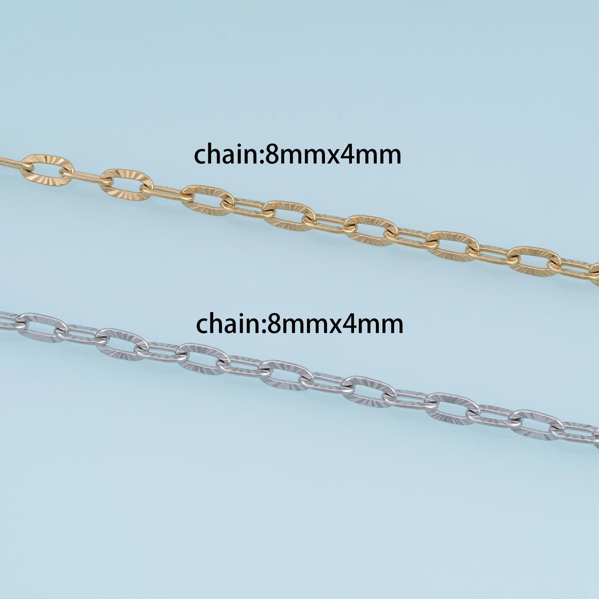 14K Gold Oval Oval Chain 3.28 ft, 16.40 ft for Jewelry Making