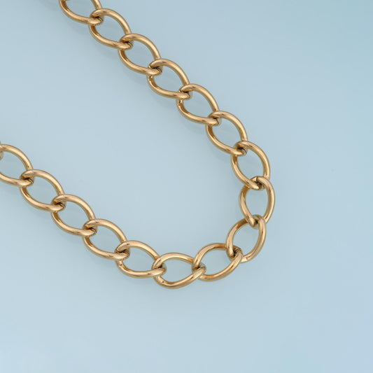 Stainless Steel Cuba Chain,14K Gold Stainless Steel Chain,Waterproof Chain for DIY Necklace Bracelet Making