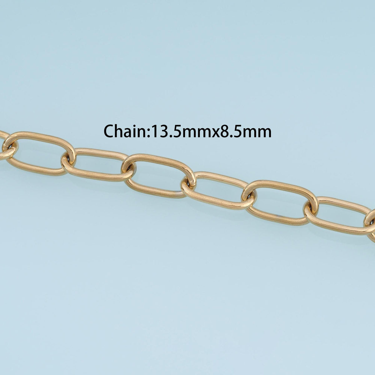 14K Gold Oval Oval Chain 3.28 ft, 16.40 ft for Jewelry Making