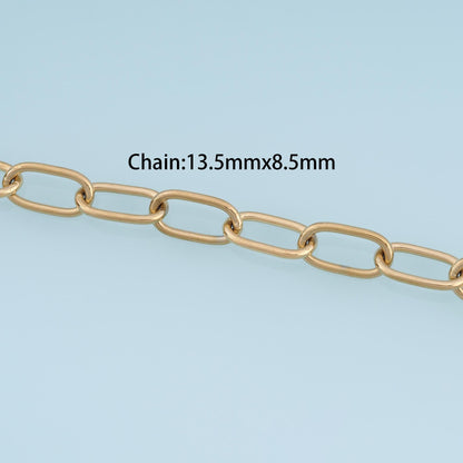 14K Gold Oval Oval Chain 3.28 ft, 16.40 ft for Jewelry Making