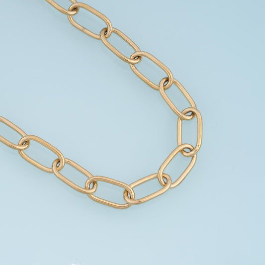 Stainless Steel Oval Chain,14K Gold Stainless Steel Chain,Waterproof Chain for DIY Necklace Bracelet Making