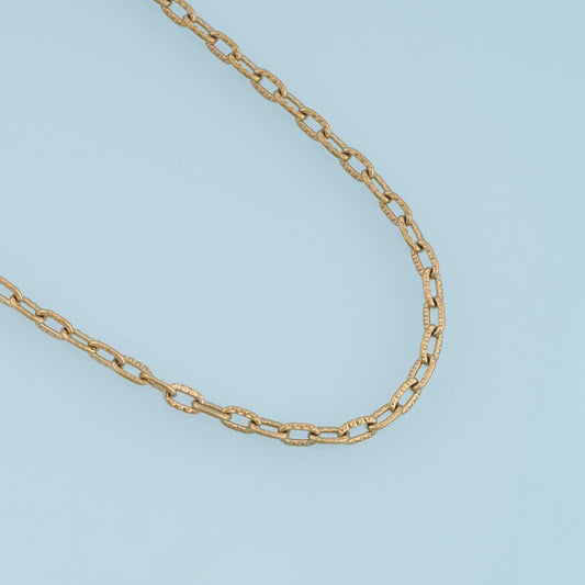 Stainless Steel  Texture Oval Chain,14K Gold Stainless Steel Chain,Waterproof Chain for DIY Necklace Bracelet Making
