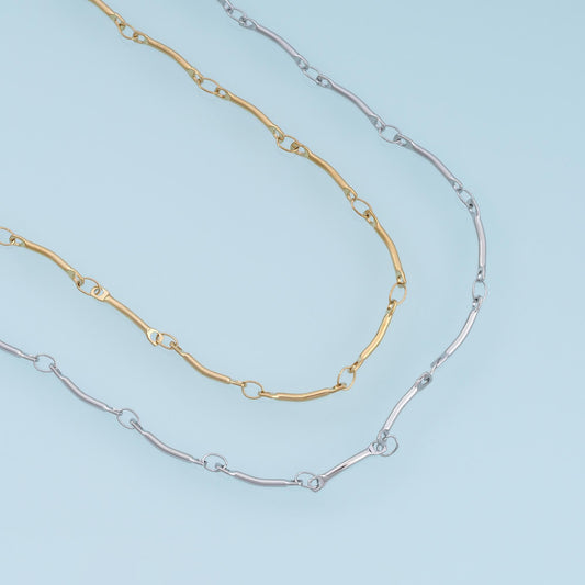 Stainless Steel Arc Link Chain, 14K Gold Stainless Steel Chain,Waterproof Chain for DIY Necklace Bracelet Making