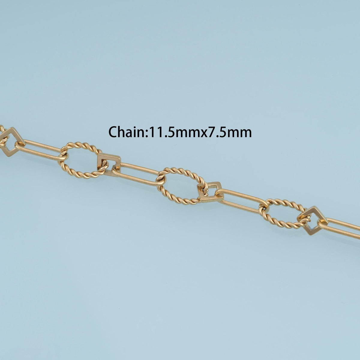 14K Gold Oval Jewelry Chain 3.28 ft, 16.40 ft for Jewelry Making