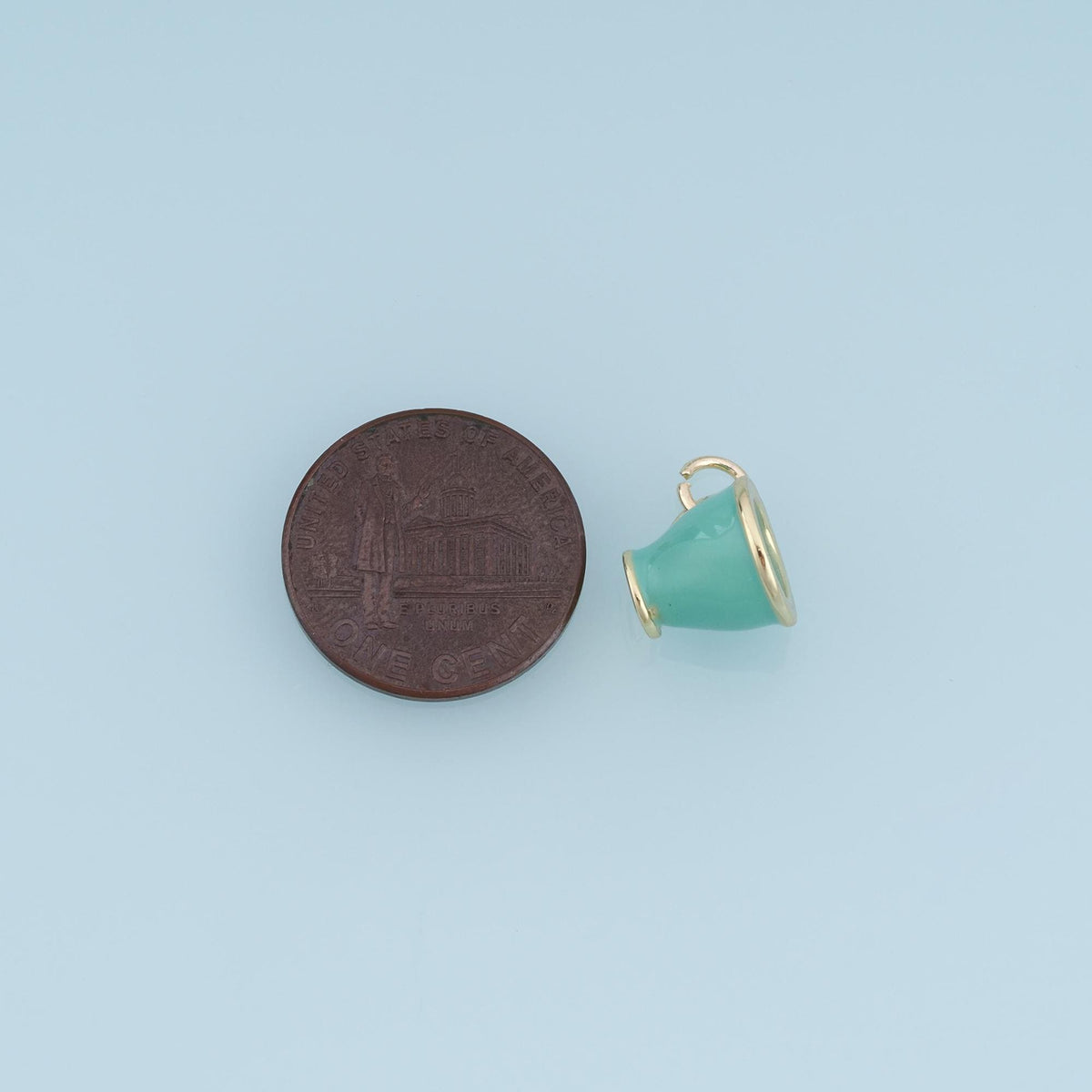 18K Gold Filled Bell Charm,Pastel Enamel Pendant,White Green Blue Bell Charm,DIY Necklace Bracelet Jewelry Making Supply