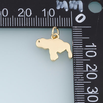 18K Gold Filled Florida Map Charm,Florida State Pendant,USA State Charm,Sunshine State Jewelry,DIY Jewelry Supply