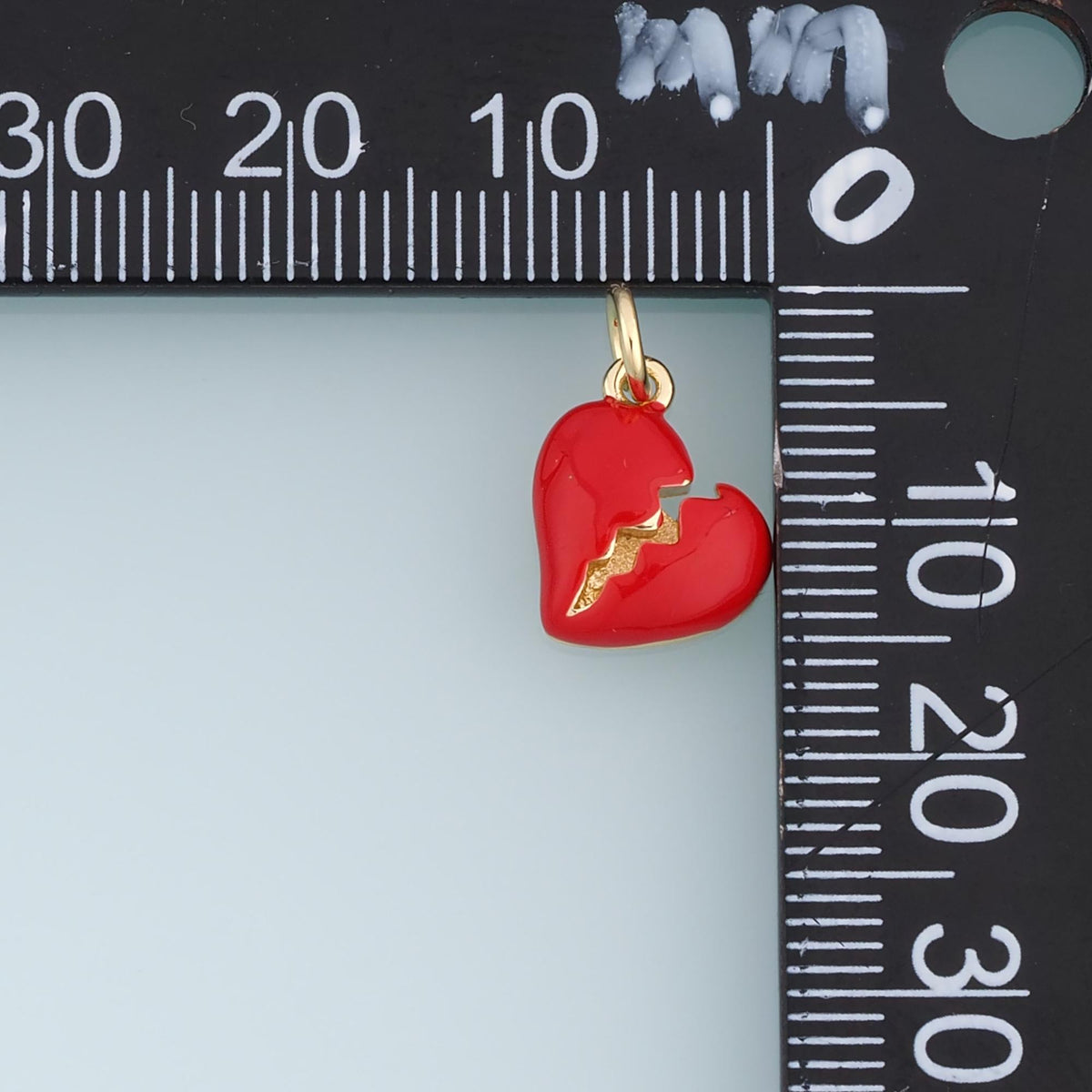 18K Gold Filled Enamel Heart Charm Pendant for Jewelry Making