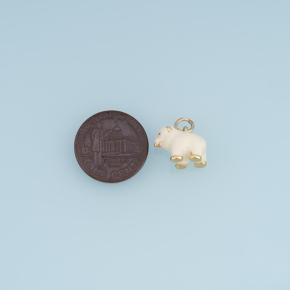 18K Gold Filled Bear Charm,Enamel Brown Bear Pendant,Cute Animal Charm,White Tan Brown Bear,DIY Necklace Bracelet Jewelry Sup