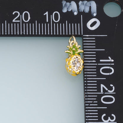 18K Gold Filled Enamel Charm Pendant for Jewelry Making