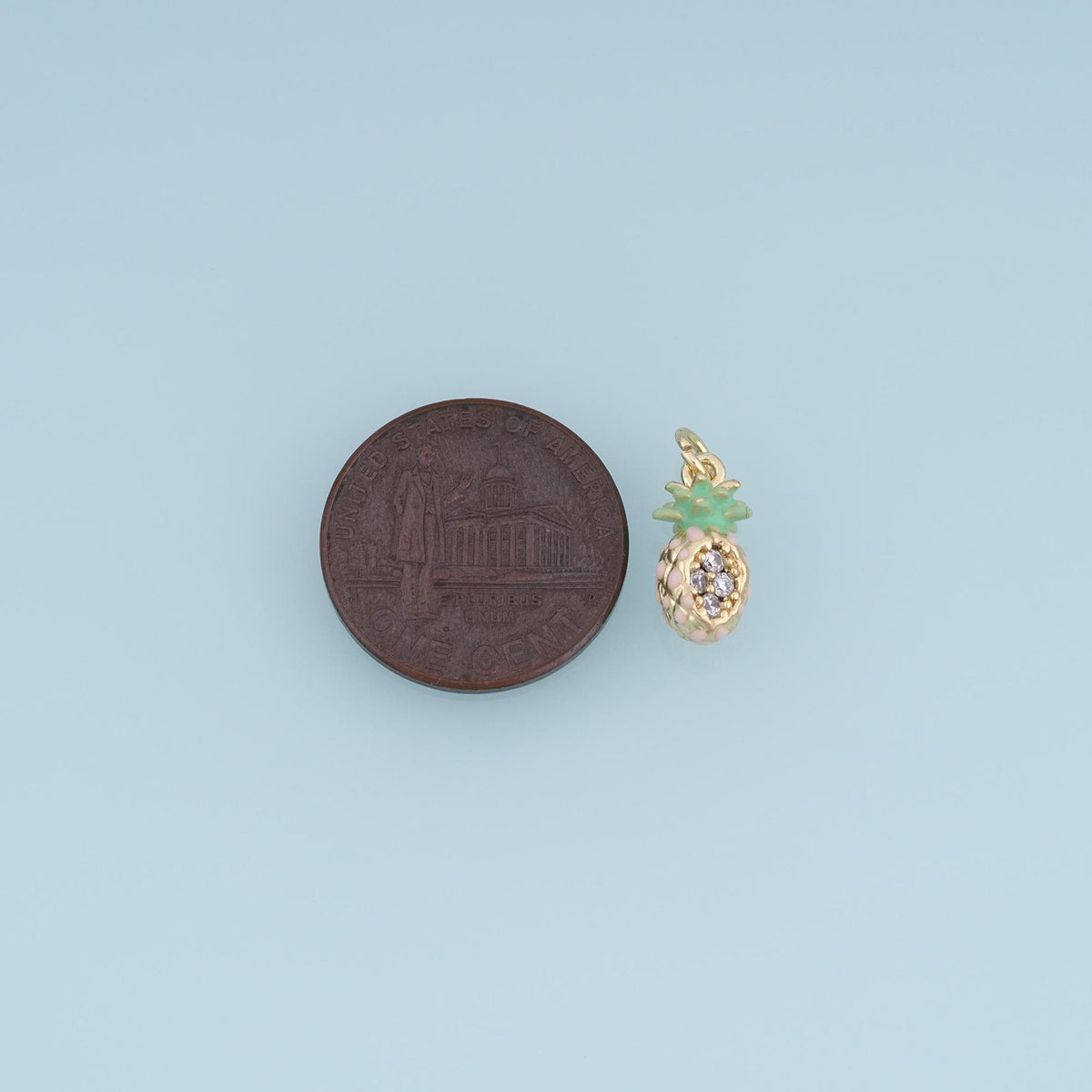 18K Gold Filled Enamel Charm Pendant for Jewelry Making