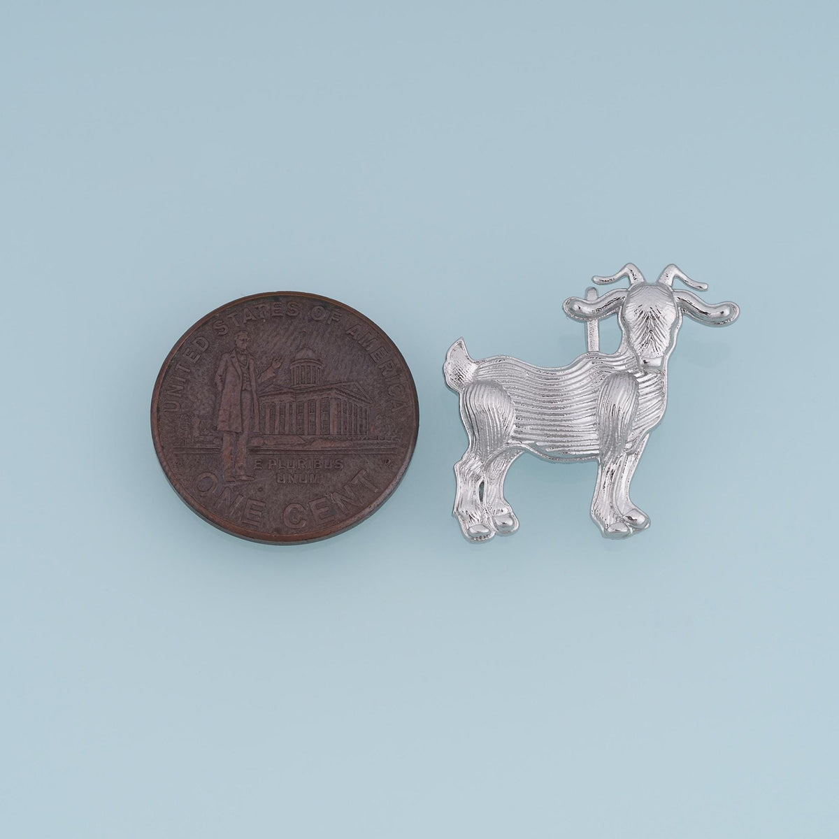 18K Gold Filled Goat Charm,Textured Goat Pendant,Farm Animal Charm,Gold Goat Jewelry,DIY Necklace Bracelet Jewelry Supply
