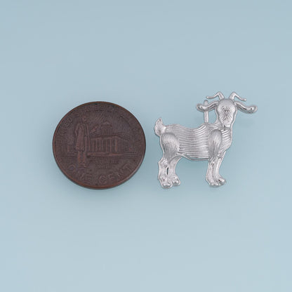 18K Gold Filled Goat Charm,Textured Goat Pendant,Farm Animal Charm,Gold Goat Jewelry,DIY Necklace Bracelet Jewelry Supply