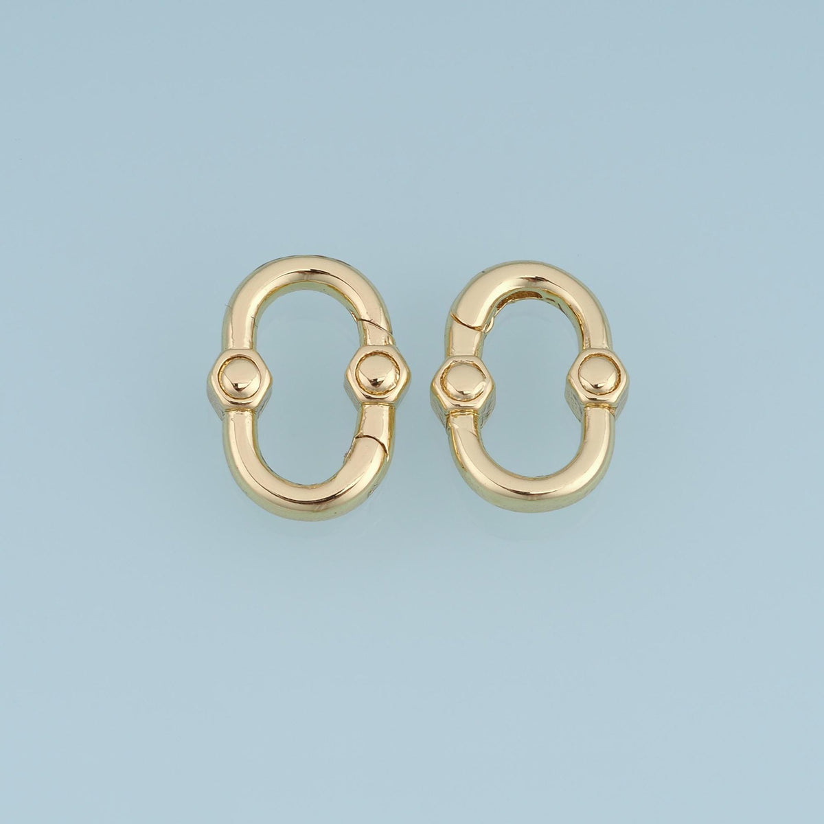 18K Gold Filled Oval Clasp 11 mm, 10.5 mm for Jewelry Making