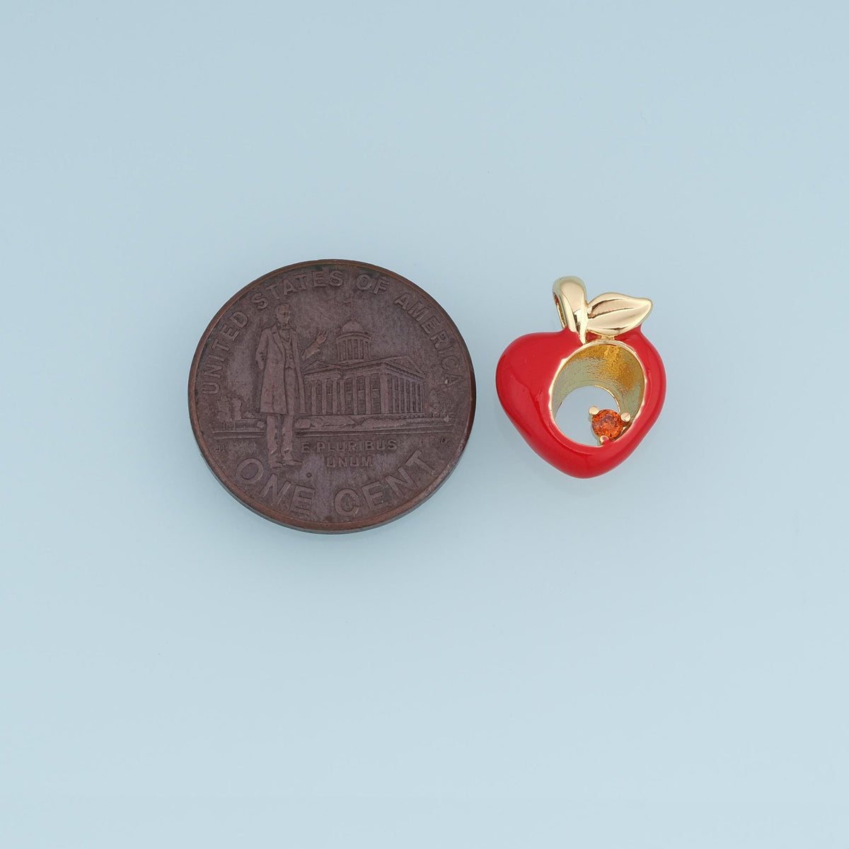 18K Gold Filled Enamel Charm Pendant for Jewelry Making
