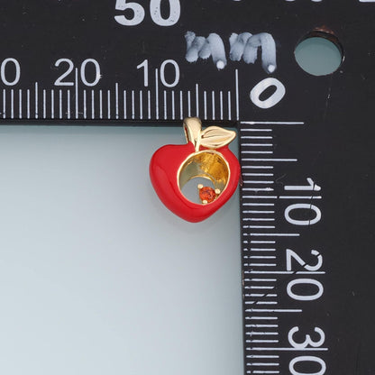 18K Gold Filled Enamel Charm Pendant for Jewelry Making