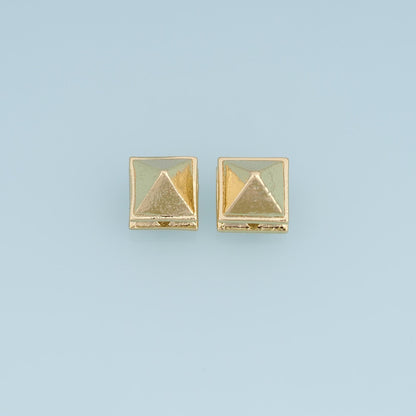 18K Gold Filled Square Spacer Beads 8 mm, 2 mm for Jewelry Making