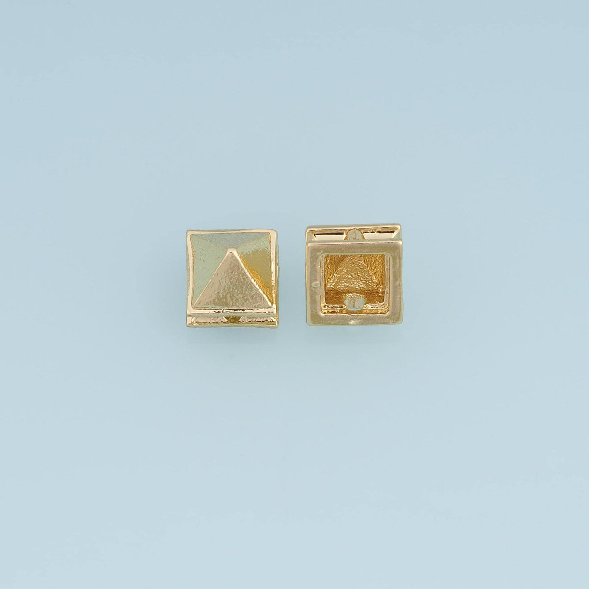 18K Gold Filled Square Spacer Beads 8 mm, 2 mm for Jewelry Making
