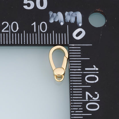 18K Gold Filled Oval Clasp 13.5 mm, 6.5 mm for Jewelry Making